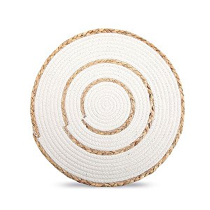 Sousplat em Fibra Branco - 1 unidade - Cromus - Rizzo