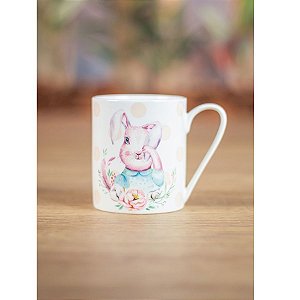 Caneca de Páscoa Decorativa Coelha Rosa - 1 unidade - Rizzo