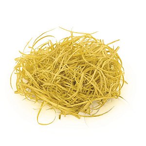 Palha Fina de Madeira Amarelo - 01 pacote 50g - Cromus Páscoa -
