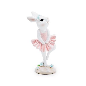 Coelha Decorativa de Resina Bailarina - Flower - 1 unidade - Cromus -