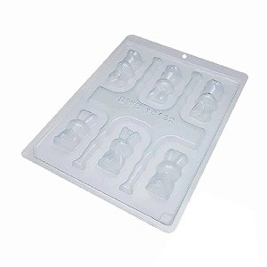 Forma Especial - Coelho Sentado Mini Ref 10132 - 01 Unidade - BWB
