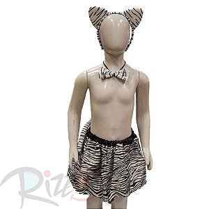 Kit Fantasia Carnaval - Zebra - mod 618 - 01 unidade - Rizzo