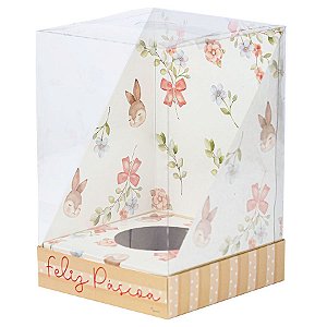Caixa Vitrine com lateral Ovo de 350g a 500g Doce Aconchego - 1 unidade - Decora Festas Ltda - Rizzo