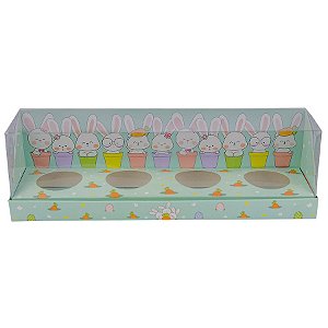 Caixa Vitrine Ovo 50g com 4 Cavidades Alegria de Páscoa - 5 unidades - Decora Festas Ltda - Rizzo