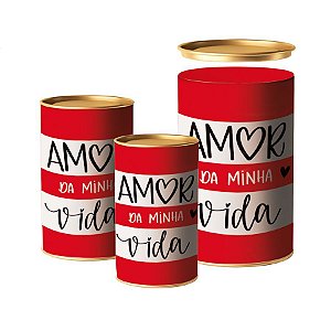 Lata para Ovo de Páscoa Tanto Amor - Amor da Minha Vida - 01 unidade - Cromus - Rizzo