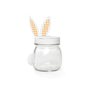 Vidro com Orelinha Laranja Páscoa 8x6cm - 01 Unidades - Cromus -