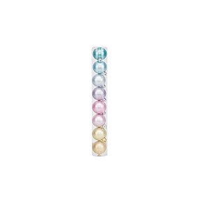 Bolas em Tubo Rainbow Mate 04cm - 08 unidades - Cromus Natal