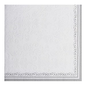 Guardanapo de Papel - Bordas decoradas Prata - 32,5cm x 32,5cm - 20 unidades - Cromus Natal