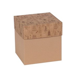 Caixa Kraft 15x15 Renas de Natal 05 Unidades Decora Doces Rizzo
