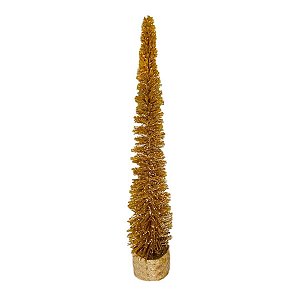 Mini Arvore Pinheiro Vine - Dourado Glitter - 60cm - Natal Tok da Casa - Rizzo