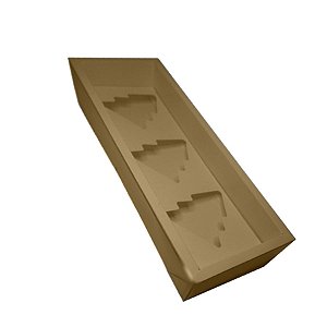 Caixa Base Árvore - Kraft - (30,5cm x10cm x3,7cm) - 5 unidades - Assk -