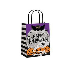 Sacola Papel P 21,5x15x8 - Noite do Terror Halloween - Embalagem Econômica - 10 Unidades - Cromus - Rizzo