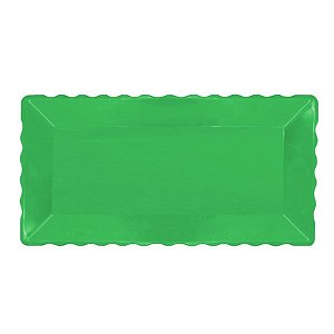 Bandeja Retangular Plástico Liso Verde - 16x30cm - 1 Un - Rizzo