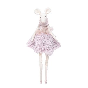 Rata Decorativa Sentada com Saia Rosa 03 - 1 Unidade - Cromus -