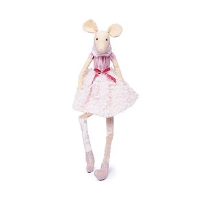 Rata Decorativa Sentada com Saia Rosa 02 - 1 Unidade - Cromus -