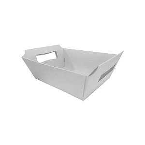 Cesta de Papel P 9,5x14x5cm - Branco - 10 Unidades - ASSK -