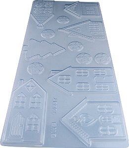 Forma de Acetato Forma Simples Grande - Placa Decorativa Natalina 10237 - 01 Unidade - BWB
