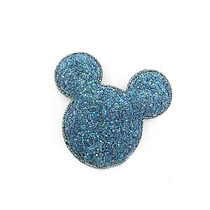 Aplique Urso Glitter Azul - 6,5cm - 2 Un - Artegift - Rizzo