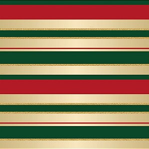 Saco Presente metalizado - Sofisticação Listras 20x29cm - 50 Unidades - Cromus Natal -