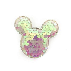 Aplique Urso Paetê Branco - 6,5cm - 2 Un - Artegift - Rizzo