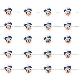 Cordão 20 Leds Mickey Natal Branco e Preto 220cm 2AA - 01 Unidade - Cromus - Rizzo