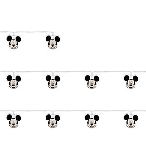 Cordão 10 Leds Mickey Preto e Branco 165cm 2AA - 01 Unidade - Cromus - Rizzo