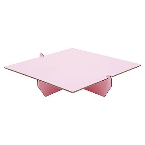 Bandeja Desmontável Quadrada - Rosa Boneca Magia - 01 unidade - Mesa Festa - Rizzo