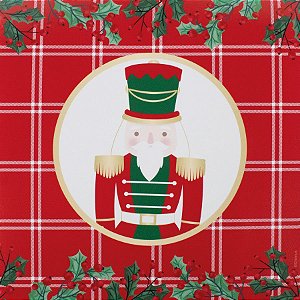 Guardanapo de Papel Soldadinho de Chumbo Xadrez 32,5cm - 20 folhas - Cromus Natal - Rizzo