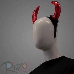 Tiara Halloween com aplique de chifres - Diabinha mod:6484 - 01 unidade - Rizzo