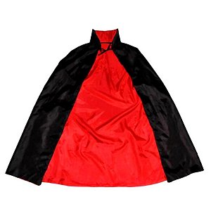 Capa de Vampiro - Halloween - Preto e Vermelho - Adulto - 01 unidade - Rizzo