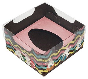 Caixa Ovo de Colher de 50g - Encanto Rosa Bebê Kids Cód 1486 - 10 unidades - Ideia Embalagens