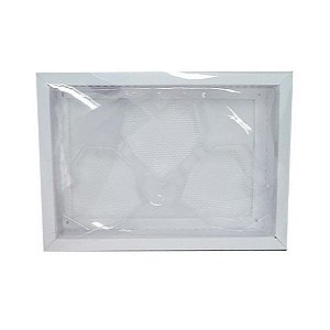 Caixa  coração Lapidado de 70 à 100gr  3 cav Branca com 5 un. Crystal  Confeitaria