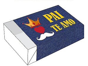Caixa Divertida para 6 doces Pai Jeans Ref. 1803 - 10 unidades - Erika Melkot Rizzo Embalagens