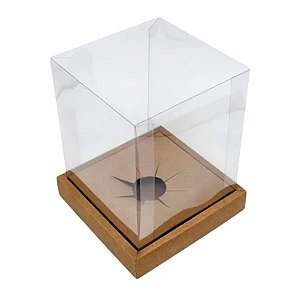 Caixa Ovo em Pé com Moldura - Ovos de 250g a 350g - 15cm x 15cm x 18,5cm - Kraft - 5unidades - Assk - Rizzo