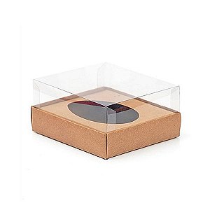 Caixa Ovo de Colher - Meio Ovo de 100g a 150g - 11cm x 12,7cm x 7cm - Kraft - 5unidades - Assk - Páscoa Rizzo Embalage