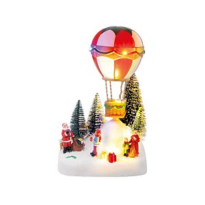 Cenário com Noel e Balão Colorido Natal 1 Unidade - Cromus -