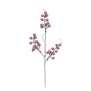 Galho de Frutas Peroladas Rosa Claro - 1 Unidade - Cromus - Rizzo