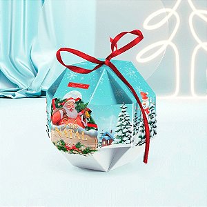 Caixa Bolinha Para Doces Hohoho Natal - 10 unidades - Rizzo