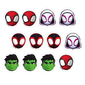 Aplique Decorativo Spidey Amazing Friends - 12 PÇs - 1 UN - Piffer - Rizzo