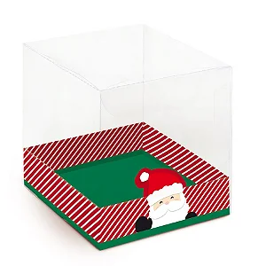 Caixa para Panetone 500g G 14,4x14,4x12cm Noel - 01 unidade - Cromus Natal -