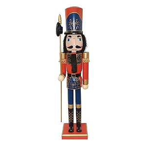 Boneco Soldado Quebra Nozes de Madeira - Azul - EN039-03 - 60 cm - 1 unidade - Global Master - Rizzo