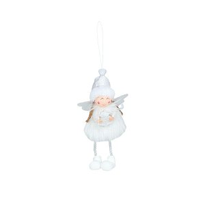 Enfeite para Pendurar Anjo Arvore Branco - 01 unidade - Cromus Natal - Rizzo
