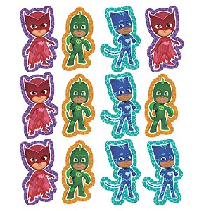Aplique Imp Cartonato em EVA - PJ MASKS- 01 unidade - Piffer - Rizzo