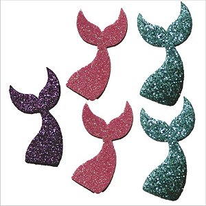 Aplique Glitter Sereia Cauda em EVA - 01 unidade - Piffer - Rizzo