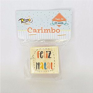 Carimbo de Madeira - Natal - Feliz Natal M - 1 UN - Rizzo