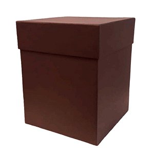 Caixa Rígida Luxo Premium - Marrom - 16cm x 16cm x 20cm - Rizzo