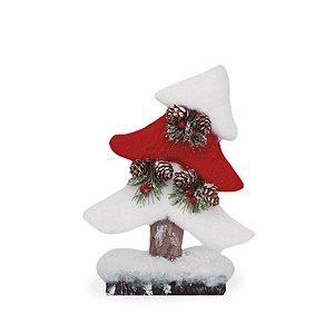 Pinheiro com Tricô e Pinhas Grande - 01 unidade Cromus Natal -
