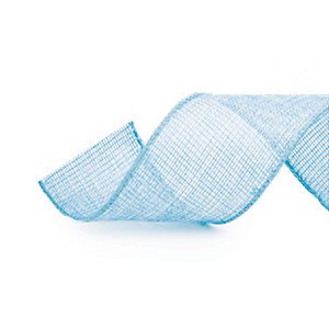 Fita Decorativa Natal Fios Metálicos Azul e Prata 6,3cmx9,14m - 1 Unidade - Cromus -