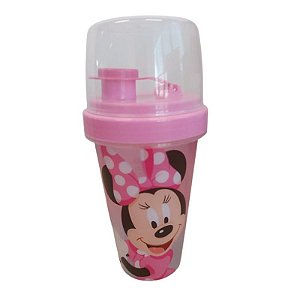 Mini Shakeira com Tampa Minnie Rosa 320ml - Plasútil - Rizzo