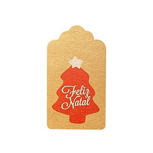 Tag Natalina - Árvore Feliz Natal - 10 UN - Massai - Rizzo